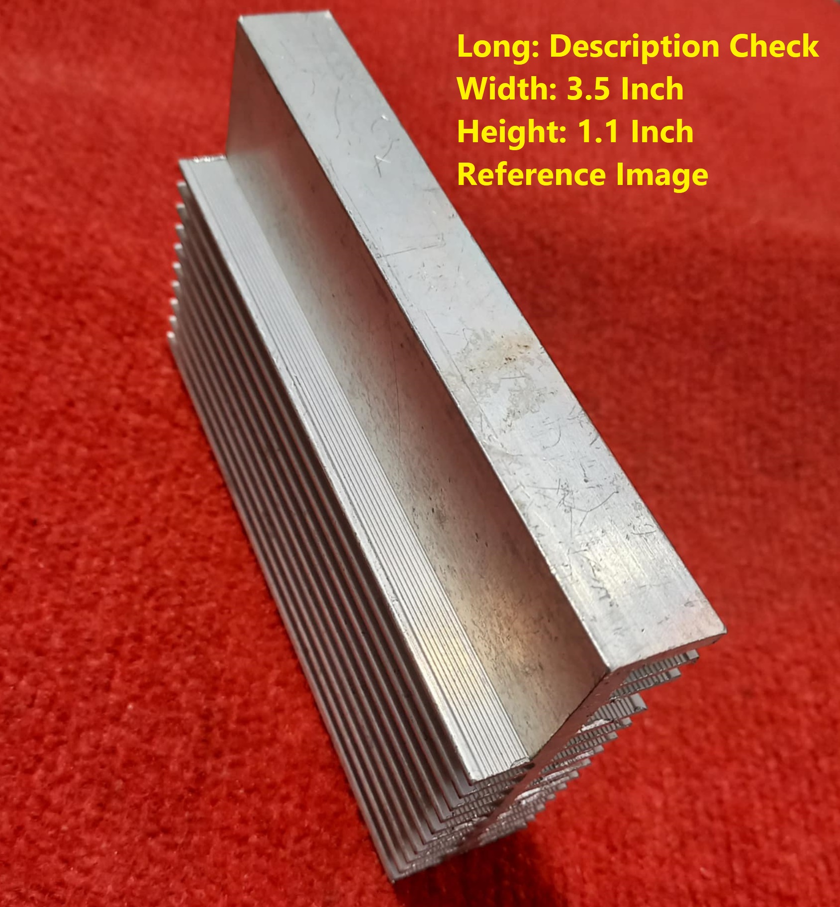 Picture of Long 4 Inch DOUBLE Side Finned Aluminum Heatsink 4 Inch Aluminium Heatsink Cooling Radiator 4×2.3×1.1 Inch Aluminium Heat Sink Tools Sets Silver Tone Aluminum Heat Sink For Inverter Transistor IC 4 Inch Heatsink