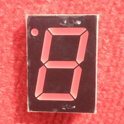 Picture of CC OR CA Single Digit 1.8 Inch RED Color 7 Segment Display 1 Digit RED LED Light Seven Segment Display 1.8 Inch 10 Pin Leads Digital LED Display For Arduino Light Watch Display