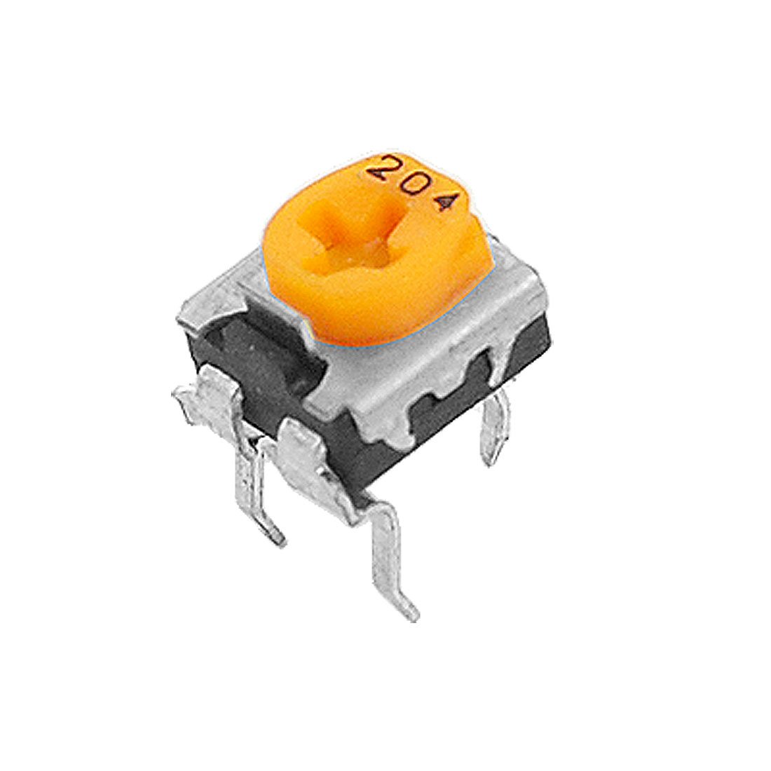 Picture of 10Pcs - RM065 RM-065 VR 200K Ohm 204 Potentiometer 200K Ohm Trimpot 204 Trimpot 204K Ohm 204 Variable Resistor 204K Ohm 6mm V/R 3 Pin Leads 204K Ohm Trimmer Potentiometer