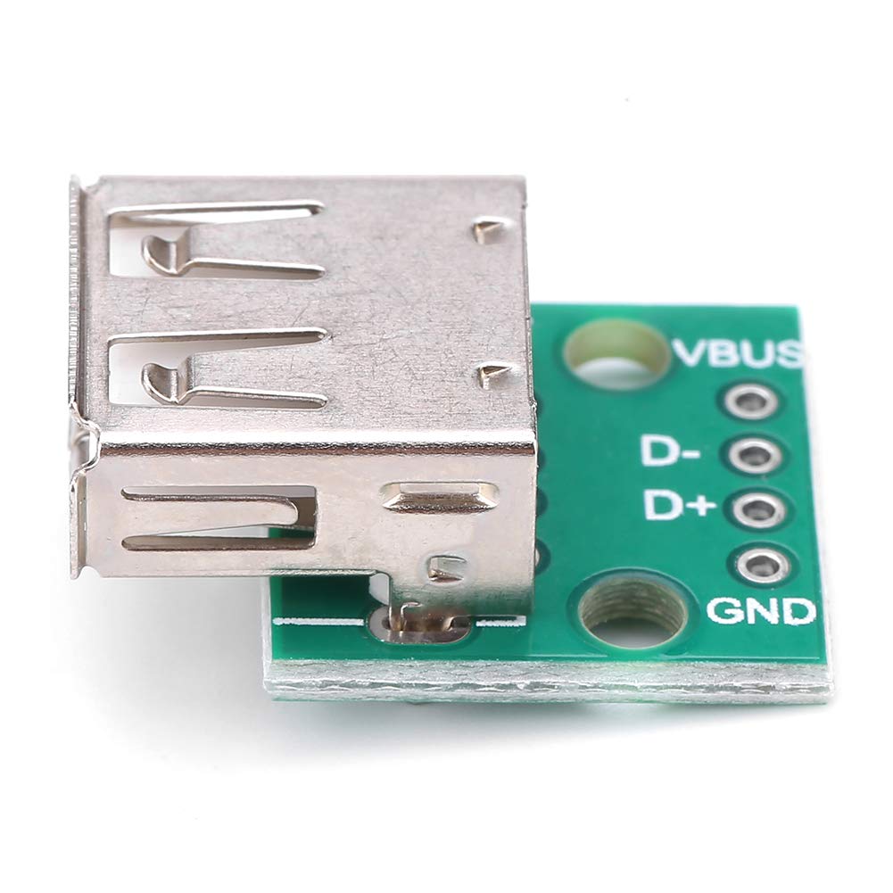 Picture of 4 Pin FEMALE USB Breakout Board 4P USB Female Breakout Board USB 2.0 Mother Seat To DIP 4 Pin USB Type A USB Female Socket Breakout Board 2.54mm Pitch Adapters