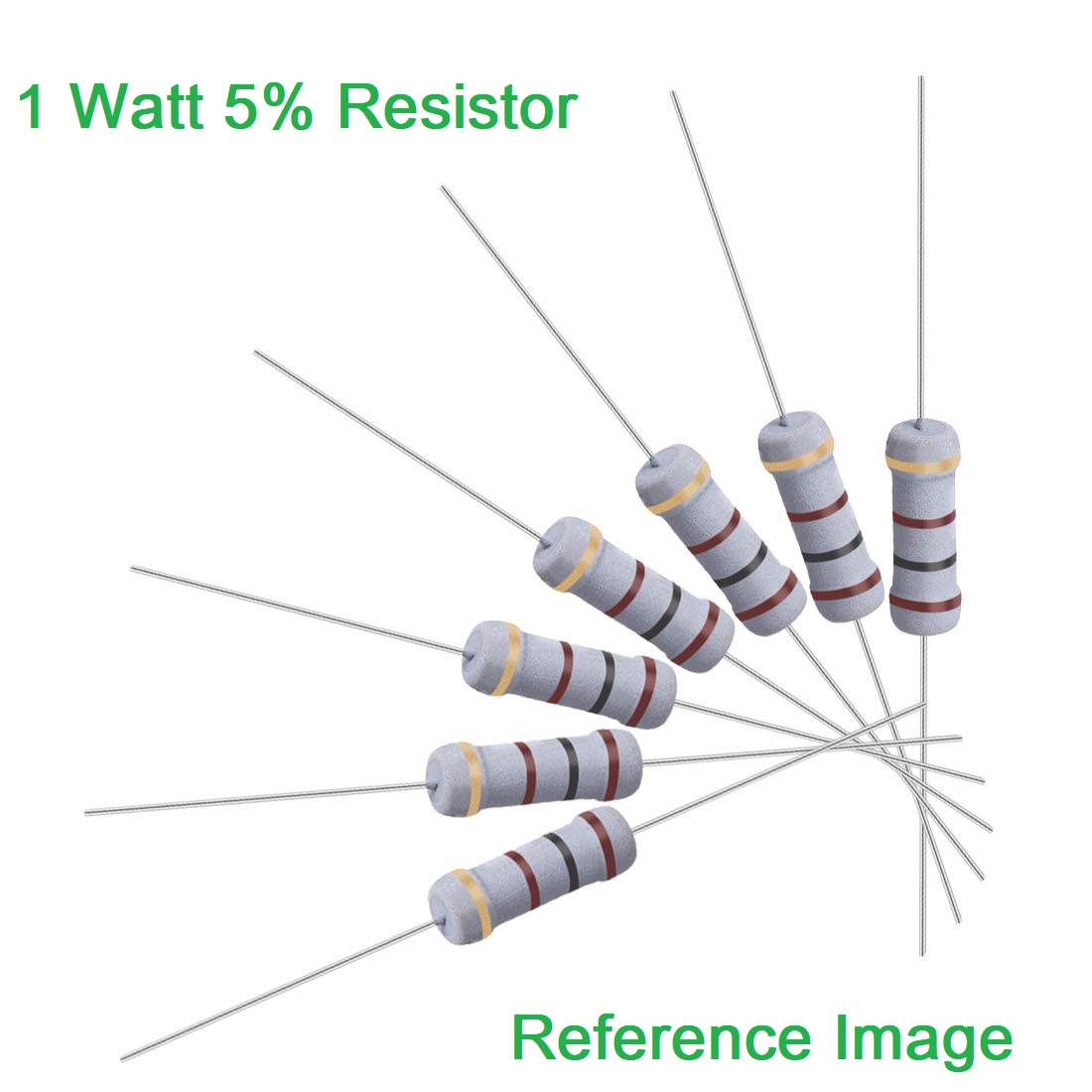 Picture of 25Pcs - 1W 820K Resistor 1W Resistor 820K Metal Film Resistor 820K 1W Resistor Metal Oxide Film Resistor Axial Leads 820K 1W Resistor ±5% Tolerance 2 Pin Leads