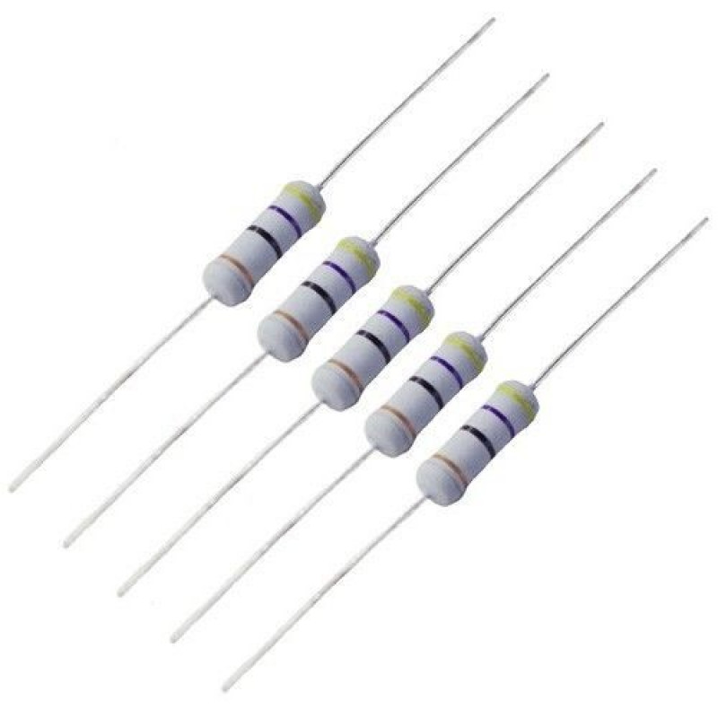 Picture of 25Pcs - 1W 820K Resistor 1W Resistor 820K Metal Film Resistor 820K 1W Resistor Metal Oxide Film Resistor Axial Leads 820K 1W Resistor ±5% Tolerance 2 Pin Leads