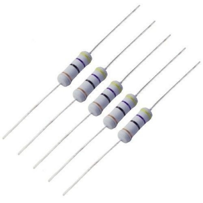 Picture of 25Pcs - 1W 820K Resistor 1W Resistor 820K Metal Film Resistor 820K 1W Resistor Metal Oxide Film Resistor Axial Leads 820K 1W Resistor ±5% Tolerance 2 Pin Leads