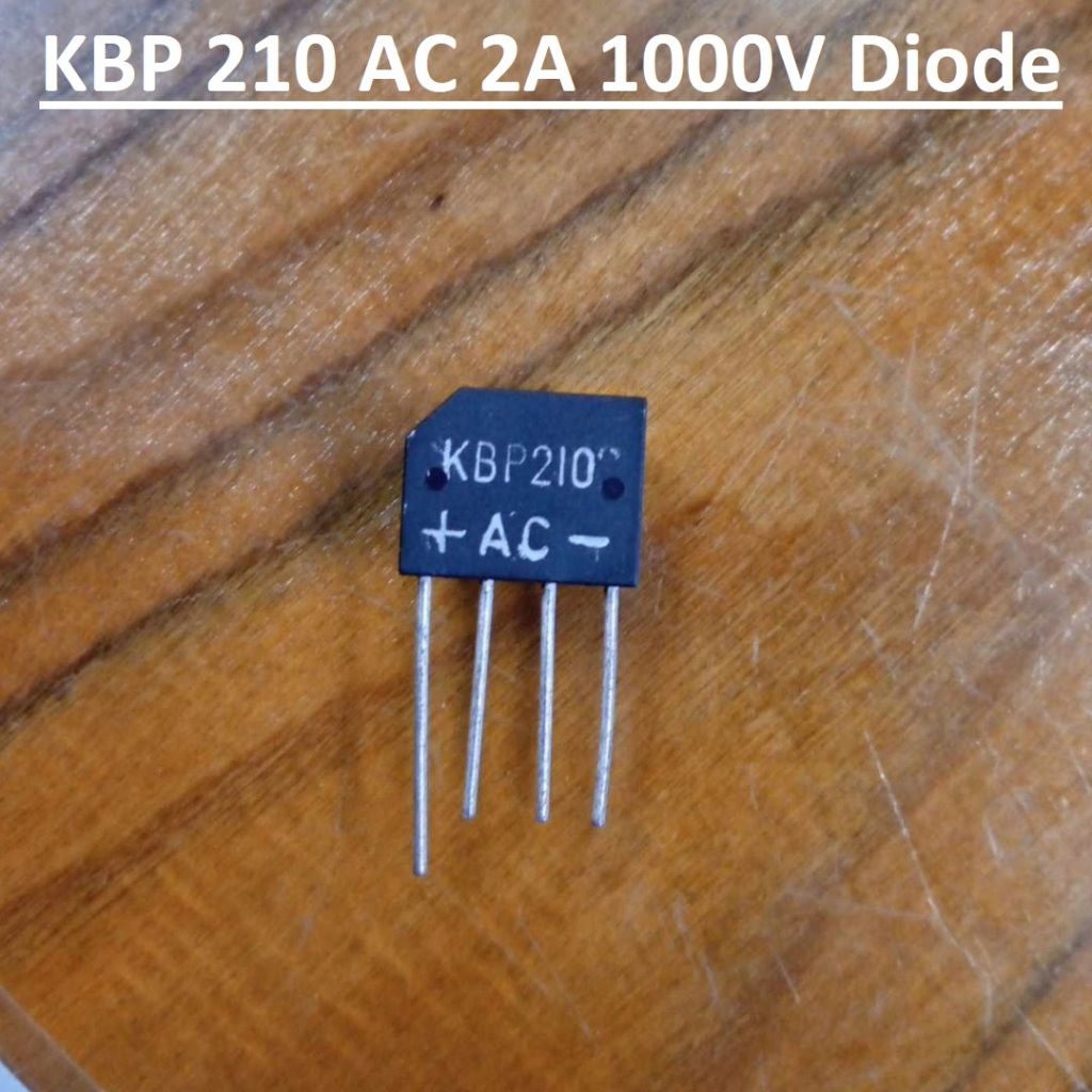 Picture of 3Pcs - KBP210 AC Bridge Rectifier Diode 1000V 2A KBP210 Bridge Rectifiers IC Diode 4 Pin Leads Chip For Generator Motor