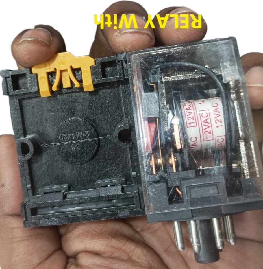 Picture of 12VAC RELAY With BASE MK2P-I 12VAC DC Electromagnetic Relay With 8 Pin Base Relay Switches 8 Pin Relay 12V Electromagnetic Relay Switches