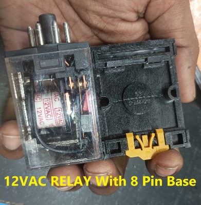 Picture of 12VAC RELAY With BASE MK2P-I 12VAC DC Electromagnetic Relay With 8 Pin Base Relay Switches 8 Pin Relay 12V Electromagnetic Relay Switches