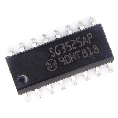 Picture of SMD SG3525 IC 3525 PWM IC KA3525 PWM Regulating Pulse Width Modulator IC PWM 16 Pin Leads SMD-16 Dual In Line Package Chip SMD SG3525 IC