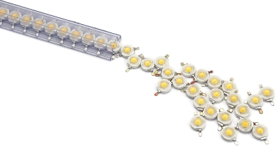 Picture of 50Pcs - WARM White 8mm Diameter WARM White Color 3W 3.7V Ultra Bright WARM White LED 3W COB LED SMD Chip 3.7V LED Light Bulbs WARM White Light 3W 3.7V COB LED Light WARM White Light