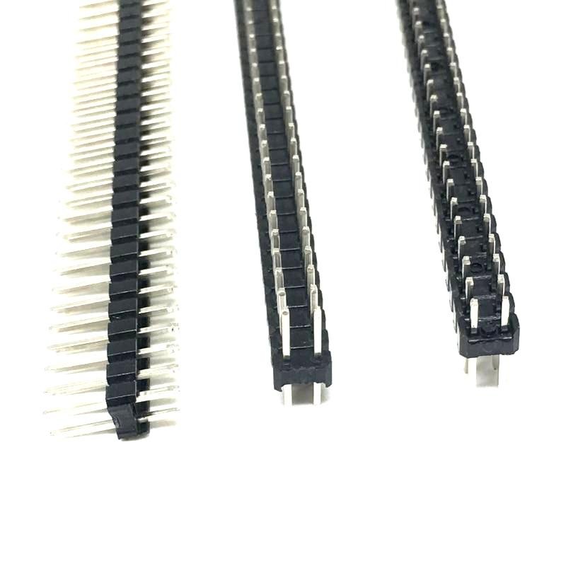 Uxcell 2.54mm Right Angle 40-Pin Male Header - 100mm Length (50 Pieces)