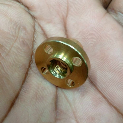 Picture of T6 8mm Copper Screw Nut For 3D Printer Stepper Motor Thread Lead Screw CNC Parts