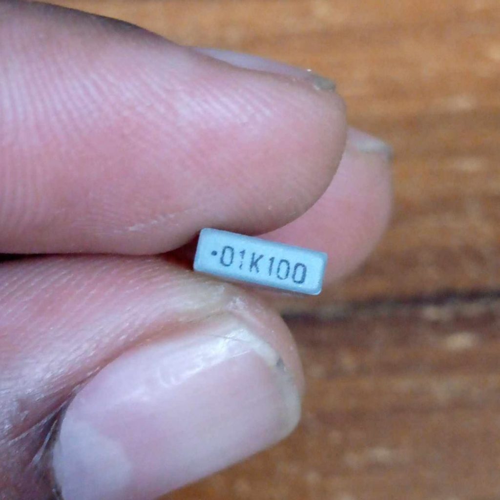 Picture of 10Pcs - BOX TYPE 10nF 103J 0.01uf 100VAC Electric Power Polypropylene Metal Film Box Capacitor Axial Film Molded 100nF 100VAC Capacitors 2 Pin Leads Connections Leg