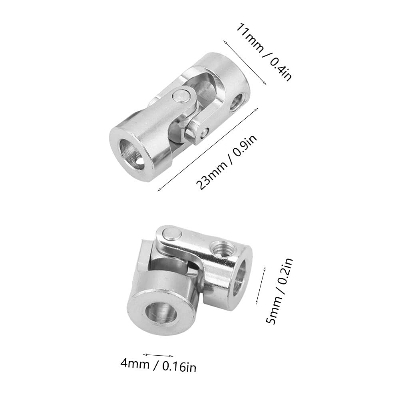 Picture of 5-4mm SS Stainless Steel Coupler Joint 5mm To 4mm Universal Motor Shaft Coupling Joint SS Connector Adapters For Boat Toy Car DC 775 Motor Joint DIY Tools Sets