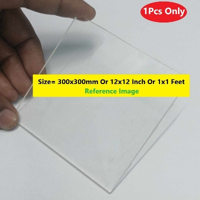Picture of TRANSPARENT 5mm Acrylic Sheet 5mm Clear Plastic Sheet 5mm Thick Acrylic Sheets Cutting Size 300x300mm Or 12×12 Inch Or 1×1 Feet 12 Inch Acrylic Sheet Clear Perspex Acrylic Sheet 5mm Clear Acrylic Plexiglass