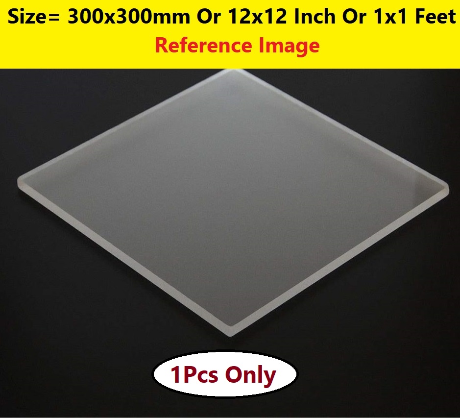 Picture of TRANSPARENT 5mm Acrylic Sheet 5mm Clear Plastic Sheet 5mm Thick Acrylic Sheets Cutting Size 300x300mm Or 12×12 Inch Or 1×1 Feet 12 Inch Acrylic Sheet Clear Perspex Acrylic Sheet 5mm Clear Acrylic Plexiglass