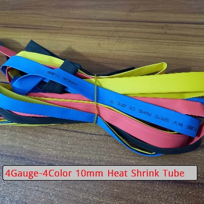 Picture of 4Gauge - 4Color 10 mm Heat Shrink Tube-[[ Red/Yellow/Blue/Black]]- Heatshrink Tube Shrinkable Wrap Wire Cables 10mm 4Colors Heatshrink Tube 10mm Heat Tube For Cables Connector Repairs