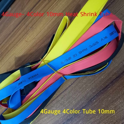 Picture of 4Gauge - 4Color 10 mm Heat Shrink Tube-[[ Red/Yellow/Blue/Black]]- Heatshrink Tube Shrinkable Wrap Wire Cables 10mm 4Colors Heatshrink Tube 10mm Heat Tube For Cables Connector Repairs