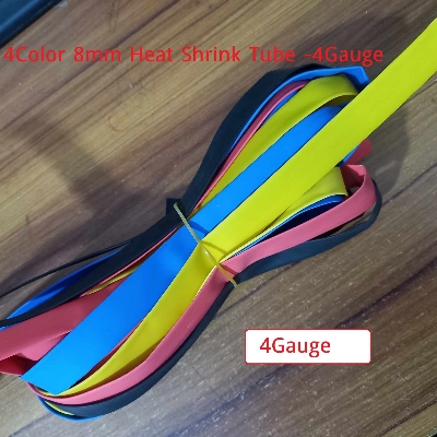 Picture of 4Gauge - 4Color 8 mm Heat Shrink Tube-[[ Red/Yellow/Blue/Black]]- Heatshrink Tube Shrinkable Wrap Wire Cables 8mm 4Colors Heatshrink Tube 10mm Heat Tube For Cables Connector Repairs