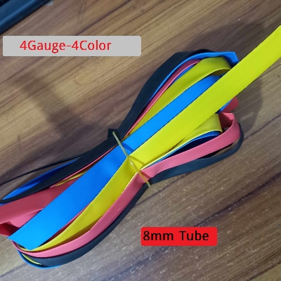 Picture of 4Gauge - 4Color 8 mm Heat Shrink Tube-[[ Red/Yellow/Blue/Black]]- Heatshrink Tube Shrinkable Wrap Wire Cables 8mm 4Colors Heatshrink Tube 10mm Heat Tube For Cables Connector Repairs
