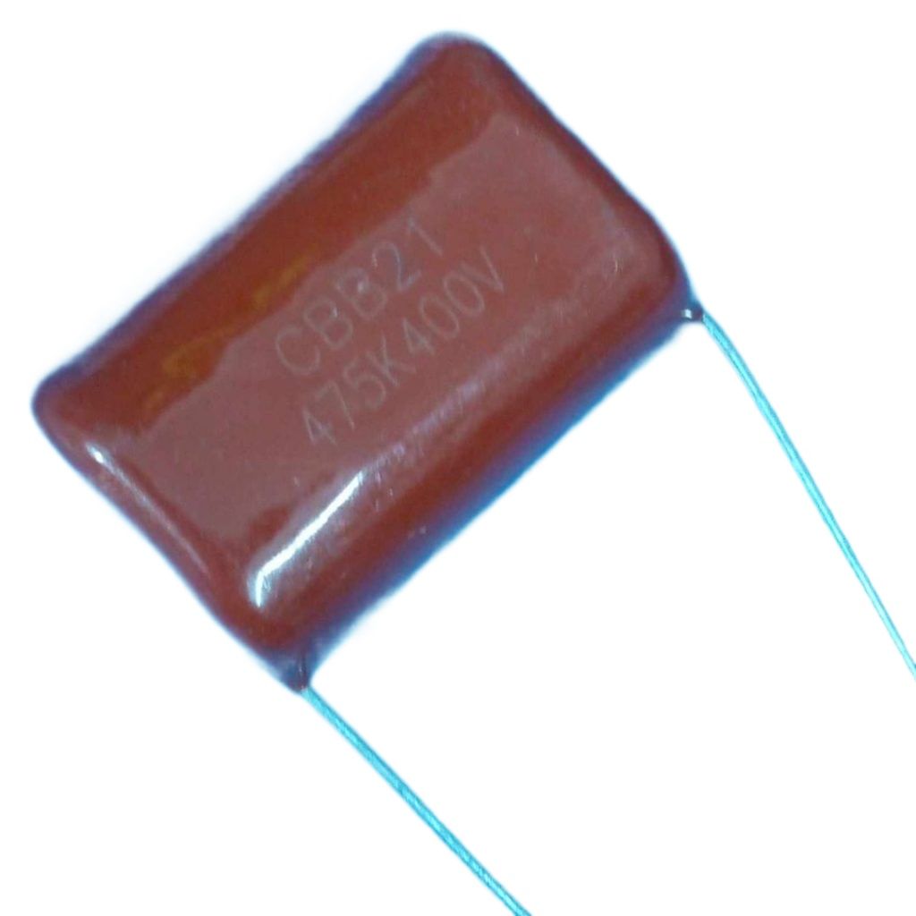 Picture of 2Pcs - METALLIZED 475K 400V Metallized 4.7uf Capacitor Polypropylene 400V Capacitor Mylar 4700nF Polyester Film Capacitors 2 Pin Leads 475K Metallized Capacitor