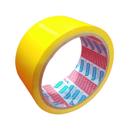 Picture of Rexene Tape YELLOW Polyethylene Cloth Tape 2 Inch Tape 50mm Tape 10M Long Industrial Cloth Duct Tape  Adhesive Yellow Tape 2 Inch Polythene Cloth Tape Rexine Tape 2 Inch Binding Tape