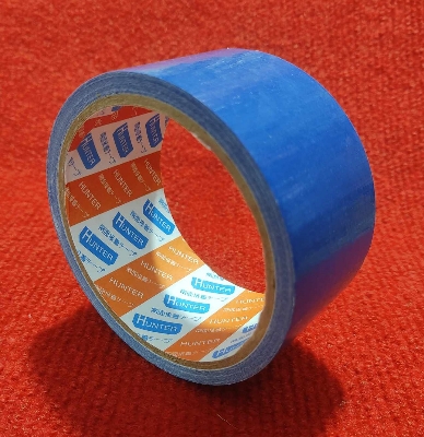 Picture of Rexene Tape BLUE Polyethylene Cloth Tape 2 Inch Tape 50mm Tape 10M Long Industrial Cloth Duct Tape Adhesive Blue Tape 2 Inch Polythene Cloth Tape Rexine Tape 2 Inch Binding Tape