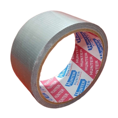 Picture of Rexene Tape SILVER Polyethylene Cloth Tape 2 Inch Tape 50mm Tape 10M Long Industrial Cloth Duct Tape  Adhesive Silver Tape 2 Inch Polythene Cloth Tape Rexine Tape 2 Inch Binding Tape