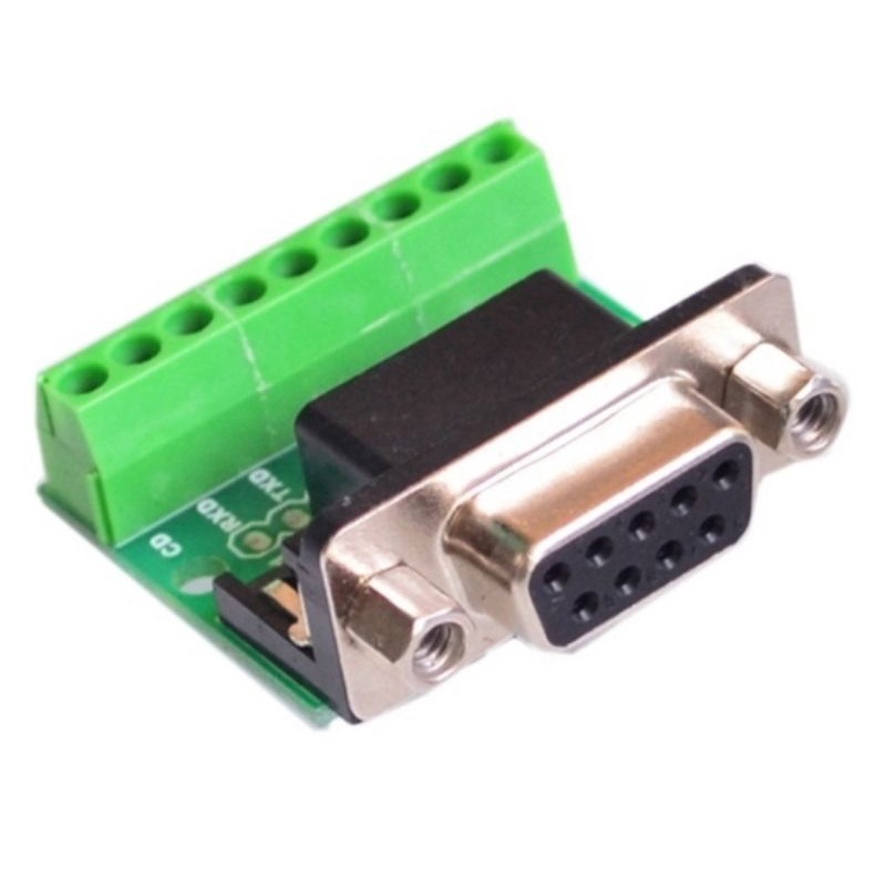 Picture of Female DB9 Breakout Board DB9 Female Connector Module DB9 Female Screw Terminal To RS232 RS485 Conversion Board 9 Pin 9 Hole DB9 Connector DB9 To Screw Terminal Adapters DB9 RS232 Connector DB9 Module Adapters