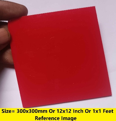 Picture of RED 2mm Acrylic Sheet 2mm Red Plastic Sheet 2mm Thick Acrylic Sheets Cutting Size 300x300mm Or 12×12 Inch Or 1×1 Feet 12 Inch Acrylic Sheet Red Perspex Acrylic Sheet 2mm Red Acrylic Plexiglass