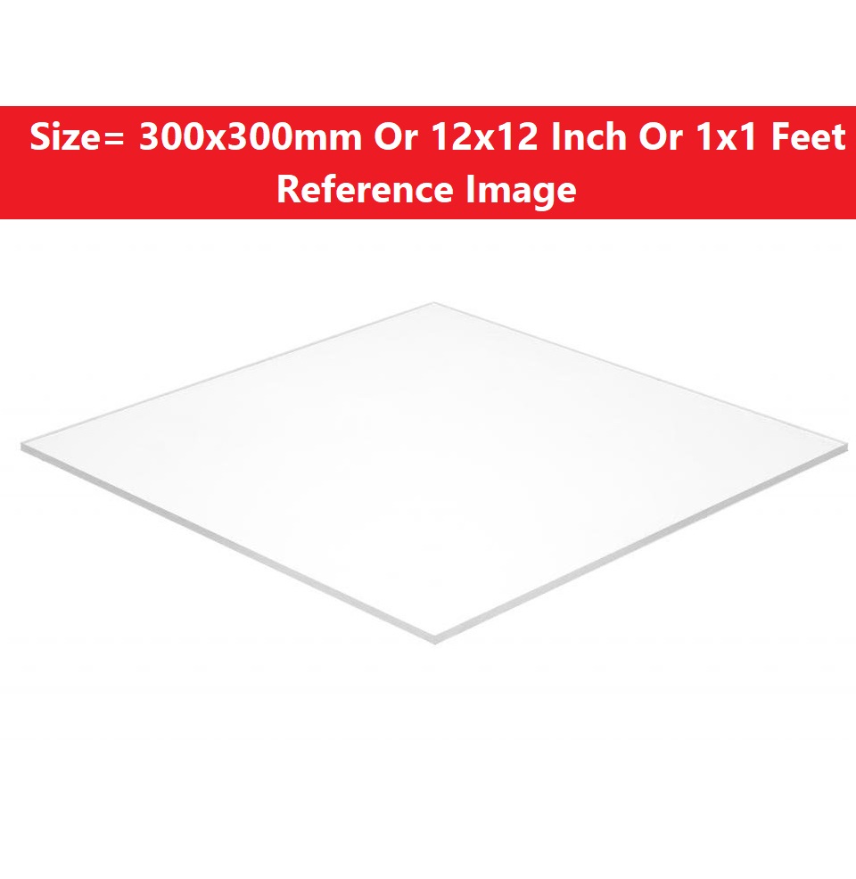 Picture of WHITE 5mm Acrylic Sheet 5mm White Plastic Sheet 5mm Thick Acrylic Sheets Cutting Size 300x300mm Or 12×12 Inch Or 1×1 Feet 12 Inch Acrylic Sheet White Perspex Acrylic Sheet 5mm White Acrylic Plexiglass