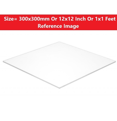 Picture of WHITE 5mm Acrylic Sheet 5mm White Plastic Sheet 5mm Thick Acrylic Sheets Cutting Size 300x300mm Or 12×12 Inch Or 1×1 Feet 12 Inch Acrylic Sheet White Perspex Acrylic Sheet 5mm White Acrylic Plexiglass