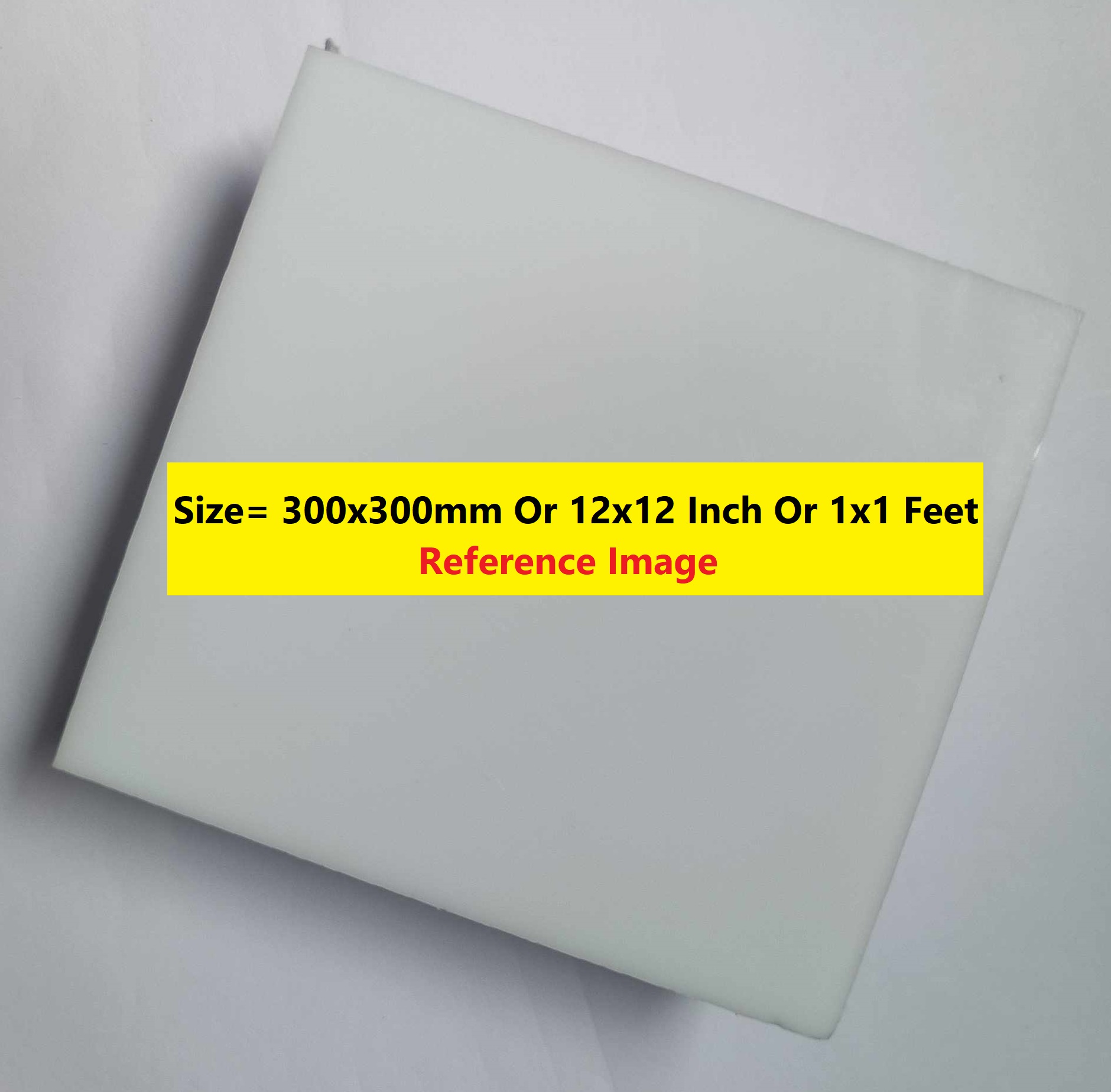 Picture of WHITE 4mm Acrylic Sheet 4mm White Plastic Sheet 4mm Thick Acrylic Sheets Cutting Size 300x300mm Or 12×12 Inch Or 1×1 Feet 12 Inch Acrylic Sheet White Perspex Acrylic Sheet 4mm White Acrylic Plexiglass