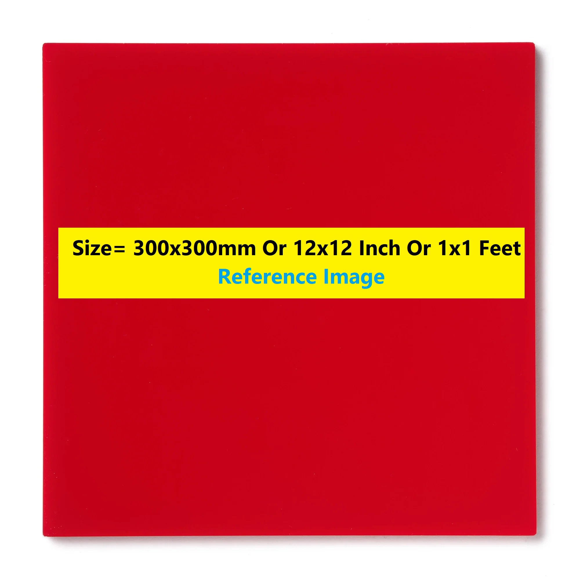 Picture of RED 3mm Acrylic Sheet 3mm Red Plastic Sheets 3mm Thick Acrylic Sheets Cutting Size 300x300mm Or 12×12 Inch Or 1×1 Feet  12 Inch Acrylic Sheet Red Perspex Acrylic Sheet 3mm Red Acrylic Plexiglass