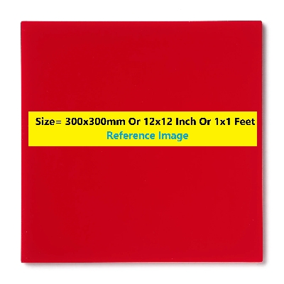Picture of RED 3mm Acrylic Sheet 3mm Red Plastic Sheets 3mm Thick Acrylic Sheets Cutting Size 300x300mm Or 12×12 Inch Or 1×1 Feet  12 Inch Acrylic Sheet Red Perspex Acrylic Sheet 3mm Red Acrylic Plexiglass