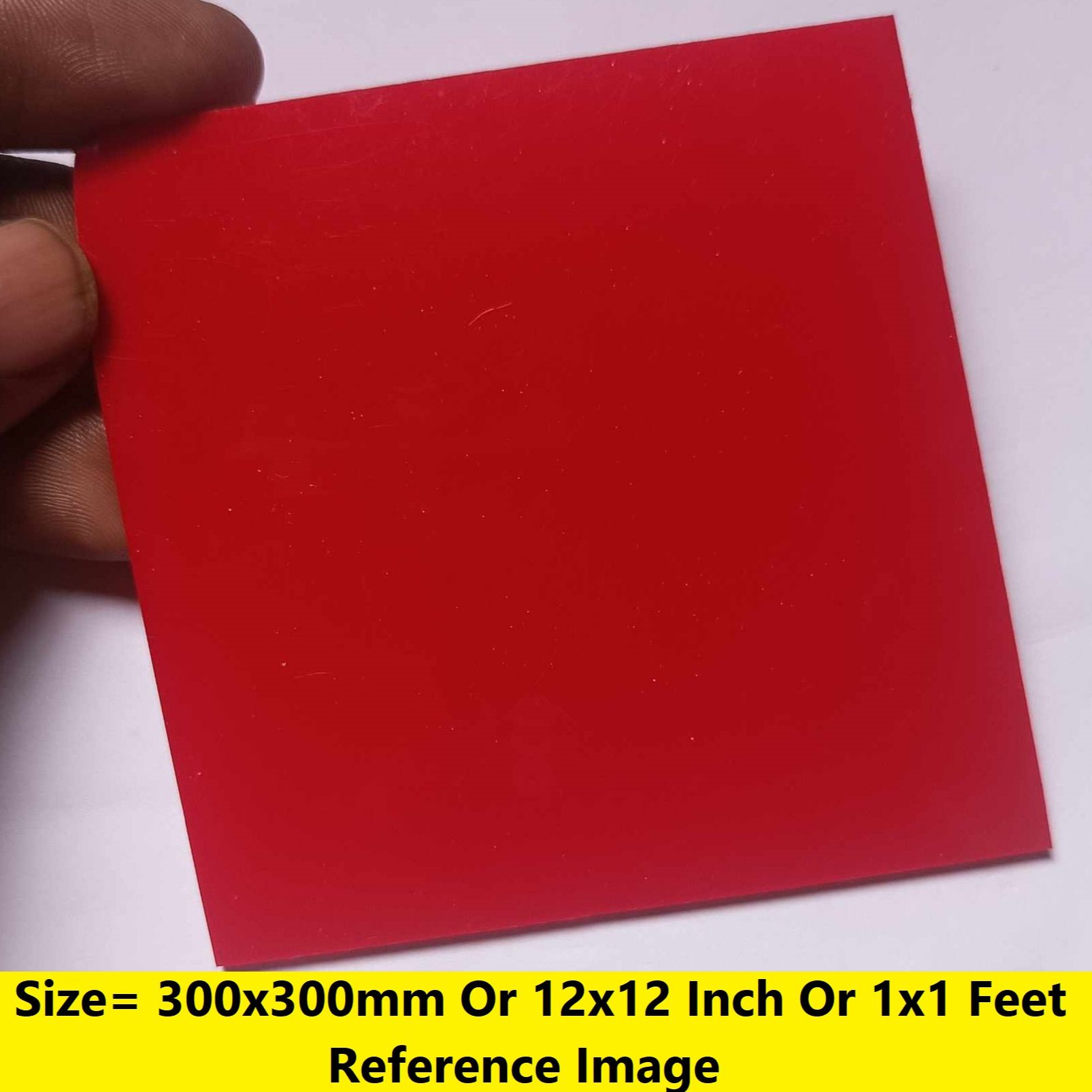 Picture of RED 4mm Acrylic Sheet 4mm Red Plastic Sheet 4mm Thick Acrylic Sheets Cutting Size 300x300mm Or 12×12 Inch Or 1×1 Feet 12 Inch Acrylic Sheet Red Perspex Acrylic Sheet 4mm Red Acrylic Plexiglass