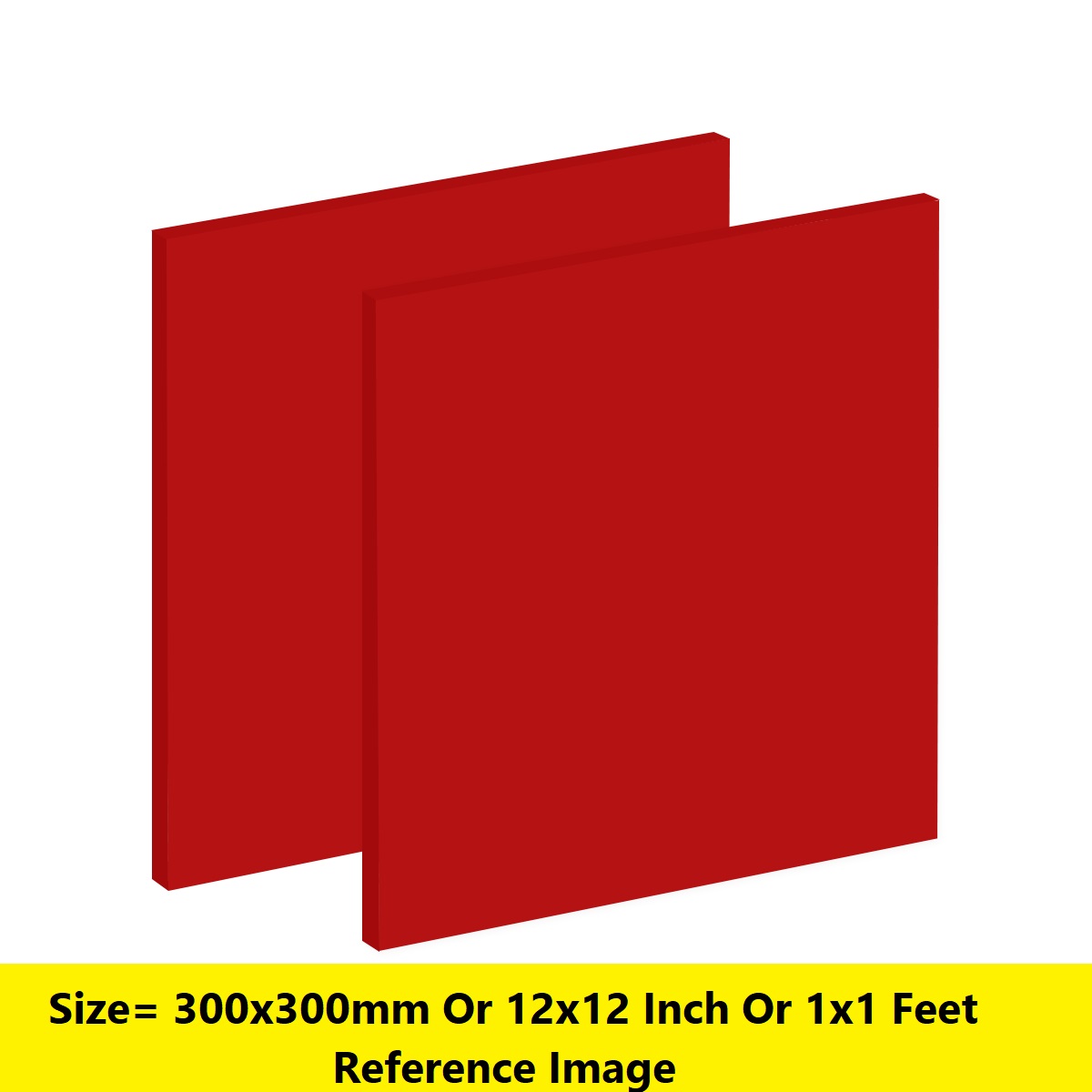 Picture of RED 4mm Acrylic Sheet 4mm Red Plastic Sheet 4mm Thick Acrylic Sheets Cutting Size 300x300mm Or 12×12 Inch Or 1×1 Feet 12 Inch Acrylic Sheet Red Perspex Acrylic Sheet 4mm Red Acrylic Plexiglass