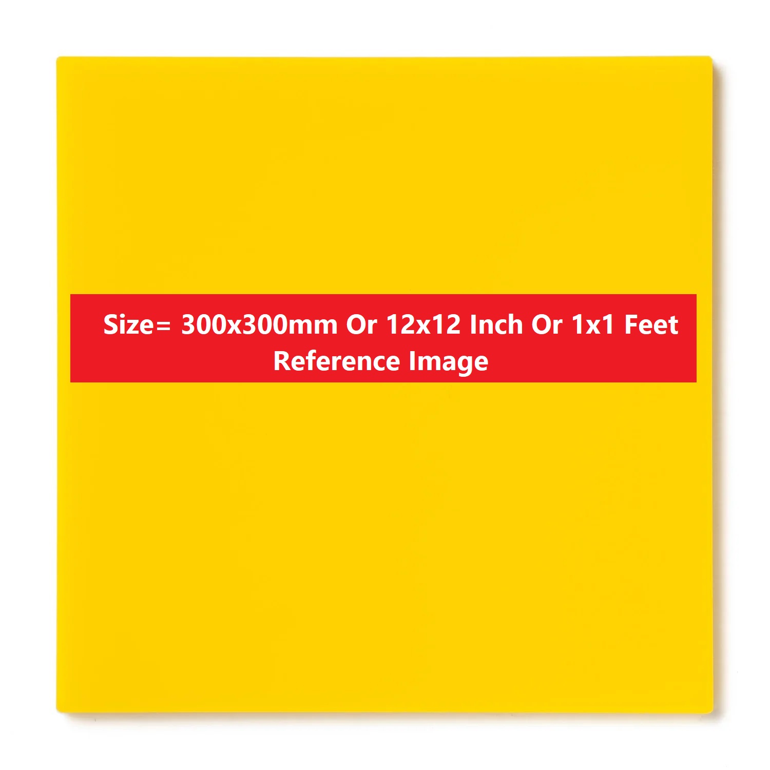 Picture of YELLOW 4mm Acrylic Sheet 4mm Yellow Plastic Sheet 4mm Thick Acrylic Sheets Cutting Size 300x300mm Or 12×12 Inch Or 1×1 Feet 12 Inch Acrylic Sheet Yellow Perspex Acrylic Sheet 4mm Yellow Acrylic Plexiglass