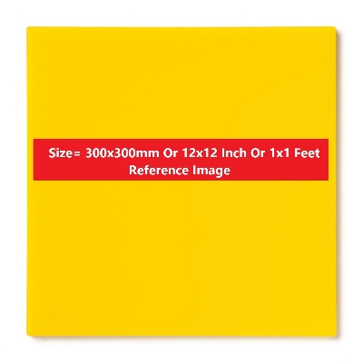 Picture of YELLOW 4mm Acrylic Sheet 4mm Yellow Plastic Sheet 4mm Thick Acrylic Sheets Cutting Size 300x300mm Or 12×12 Inch Or 1×1 Feet 12 Inch Acrylic Sheet Yellow Perspex Acrylic Sheet 4mm Yellow Acrylic Plexiglass