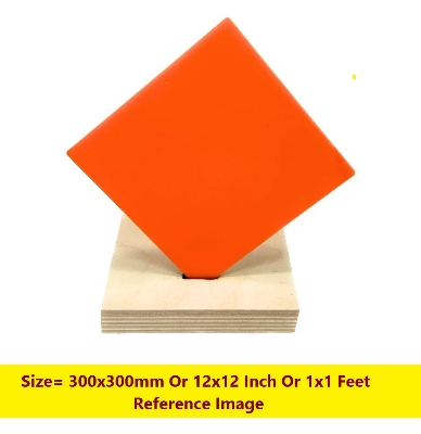 Picture of ORANGE 4mm Acrylic Sheet 4mm Orange Plastic Sheet 4mm Thick Acrylic Sheets Cutting Size 300x300mm Or 12×12 Inch Or 1×1 Feet 12 Inch Acrylic Sheet Orange Perspex Acrylic Sheet 4mm Orange Acrylic Plexiglass