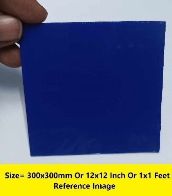 Picture of BLUE 3mm Acrylic Sheet 3mm Blue Plastic Sheet 3mm Thick Acrylic Sheets Cutting Size 300x300mm Or 12×12 Inch Or 1×1 Feet 12 Inch Acrylic Sheet Blue Perspex Acrylic Sheet 3mm Blue Acrylic Plexiglass