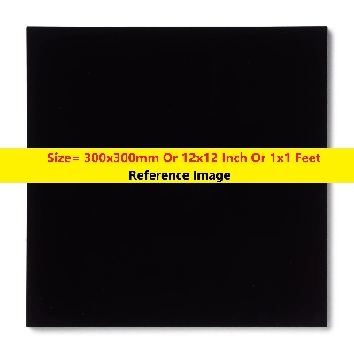 Picture of BLACK 2mm Acrylic Sheet 2mm Black Plastic Sheet 2mm Thick Acrylic Sheets Cutting Size 300x300mm Or 12×12 Inch Or 1×1 Feet 12 Inch Acrylic Sheet Black Perspex Acrylic Sheet 2mm Black Acrylic Plexiglass