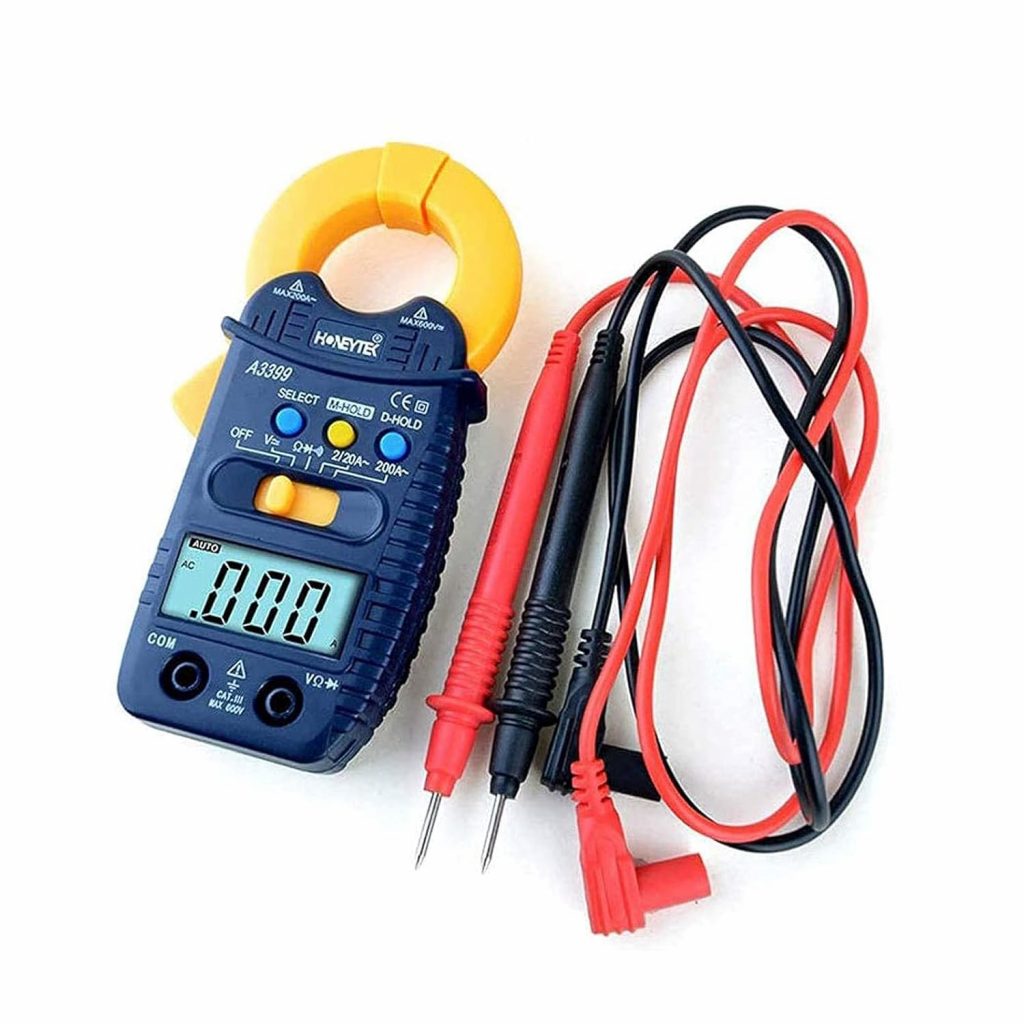 Picture of HONEYTEK A3399 Clamp Meter A3399 Digital Clamp Multimeter Ammeter A3399 Multifunctional Digital Clamp Meter DC AC Voltage AC Current Resistance Capacitance Frequency Testers