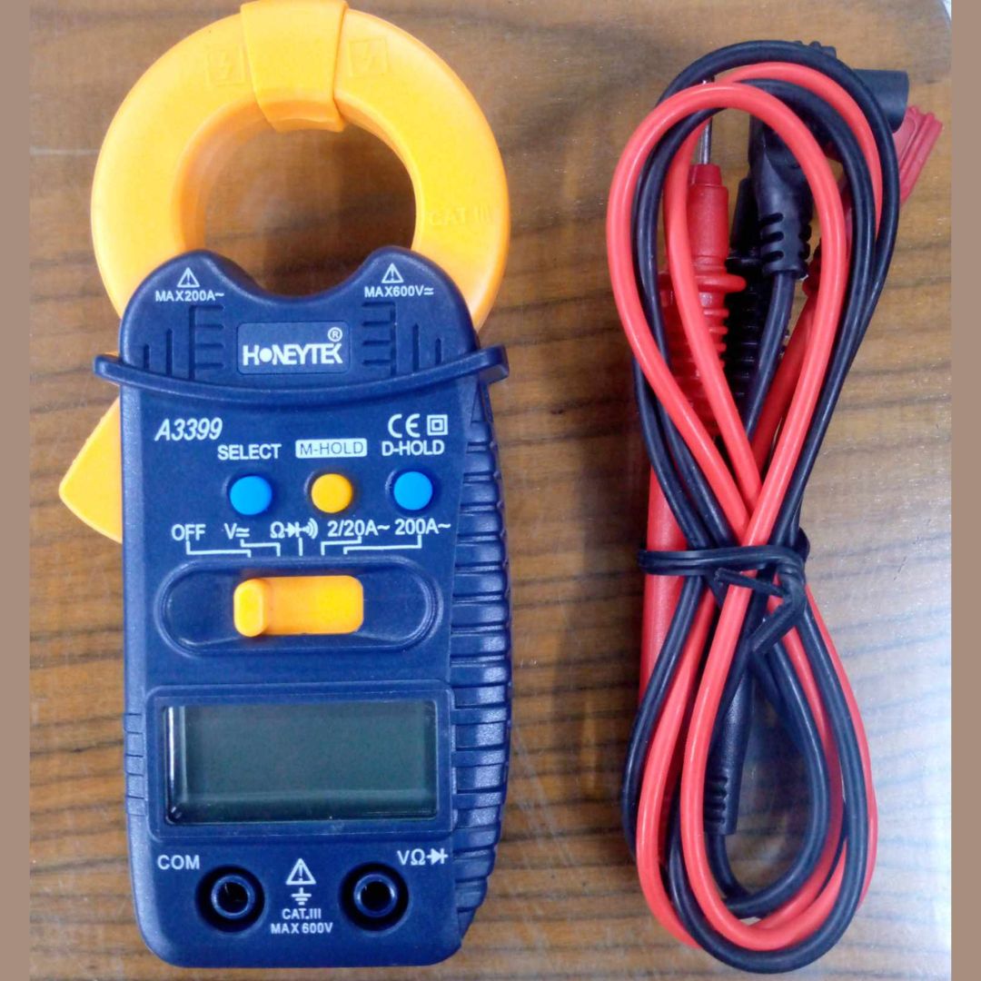 Picture of HONEYTEK A3399 Clamp Meter A3399 Digital Clamp Multimeter Ammeter A3399 Multifunctional Digital Clamp Meter DC AC Voltage AC Current Resistance Capacitance Frequency Testers