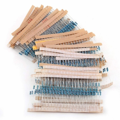 Picture of 50Pcs - COPPER Resistor 1.8K Resistor Tolerance 1% 1.8K Ohm Resistor 1/4W Resistor Carbon Film Resistor 1.8K Ohm Resistor 0.25W Fixed Resistor 1.8K Resistor 1% Tolerance 2 Pin Leads Resistor