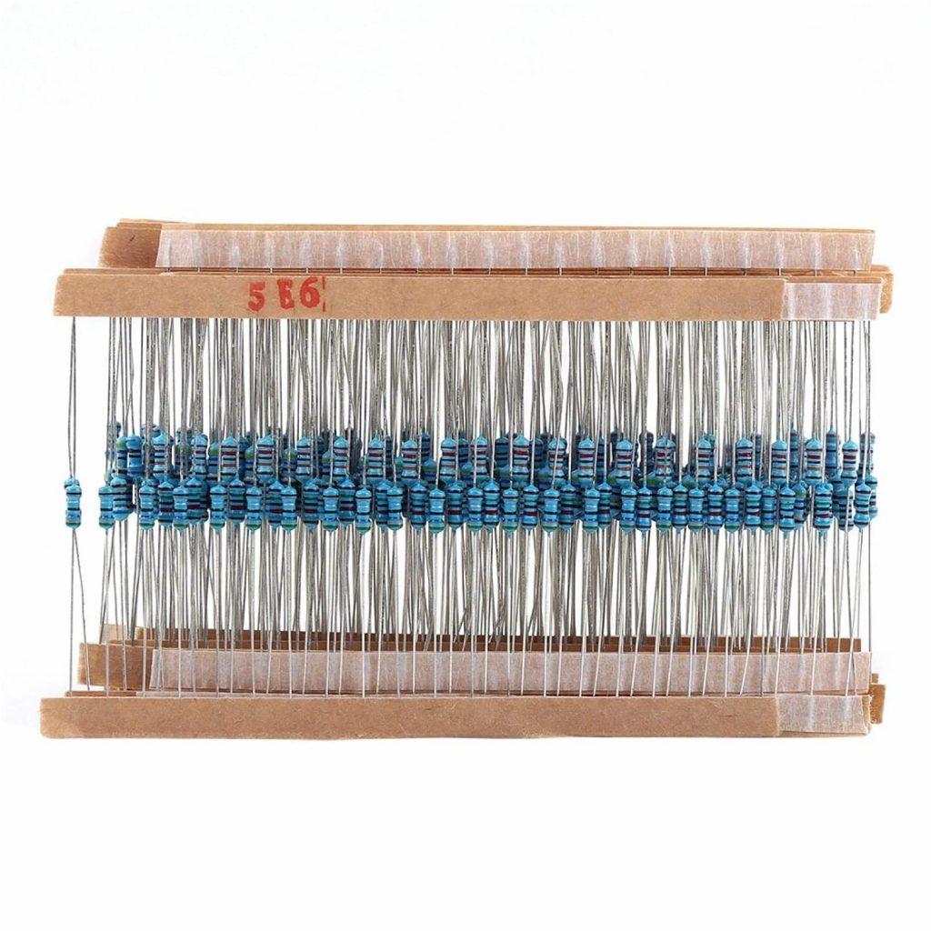Picture of 50Pcs - COPPER Resistor 1.8K Resistor Tolerance 1% 1.8K Ohm Resistor 1/4W Resistor Carbon Film Resistor 1.8K Ohm Resistor 0.25W Fixed Resistor 1.8K Resistor 1% Tolerance 2 Pin Leads Resistor