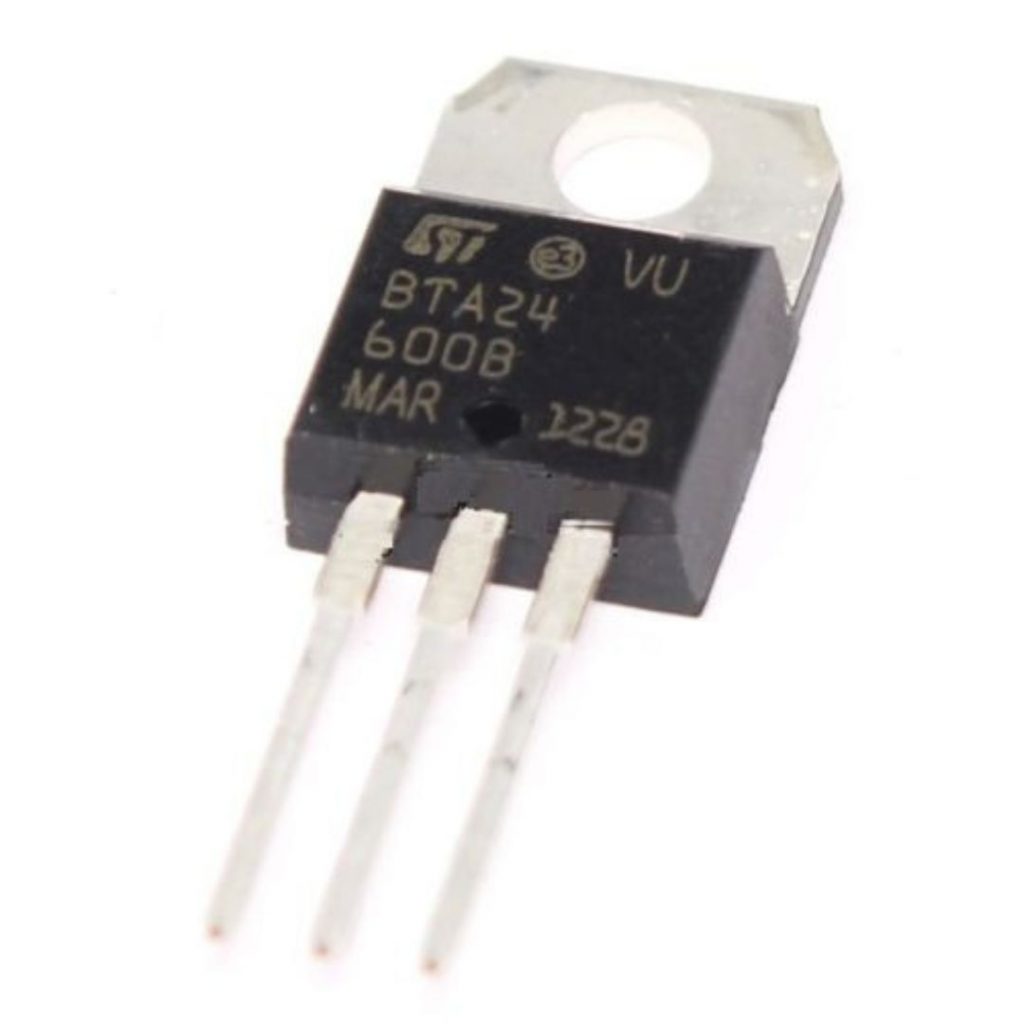 Picture of A Class BTA24 TRIAC BTA24-600B 600V 24A TRIAC Thyristor IC TO-220 Package Industrial BTA24-600B TRIAC IC 3 Pin Leads Thyristor IC
