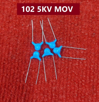 Picture of 5Pcs- 102 MOV 102 5KV MOV Metal Oxide Varistor 1nF 1000pF 5KV ZOV 2 Pin Leads Terminals Leg 102 5KV Metal Oxide Varistor MOV 102 High Power