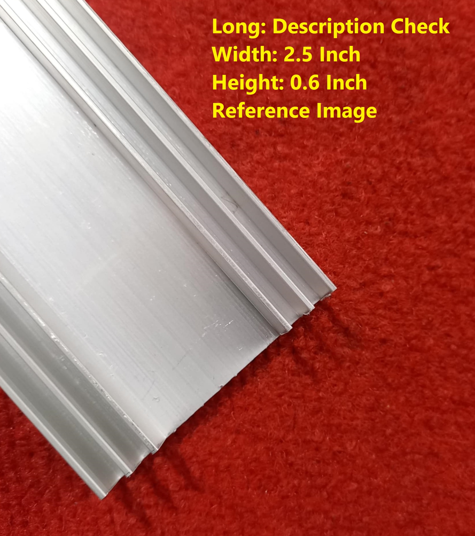 Picture of Long 7 Inch Aluminum Heatsink Width 2.5 Inch Aluminium Heatsink Cooling Radiator 7×2.5×0.75 Inch Aluminium Heat Sink Tools Sets Silver Tone Aluminum Heat Sink For Inverter Transistor IC 7 Inch Heatsink