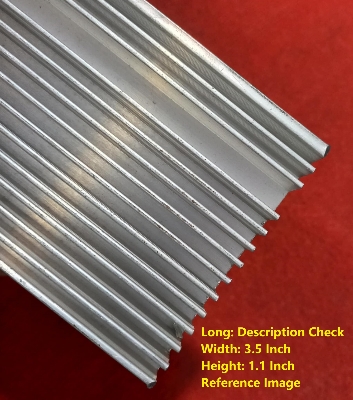 Picture of Long 7 Inch REDOUBLE Side Finned Aluminum Heatsink 7 Inch Aluminium Heatsink Cooling Radiator 7×3.5×1.1 Inch Aluminium Heat Sink Tools Sets Silver Tone Aluminum Heat Sink For Inverter Transistor IC 7 Inch Heatsink