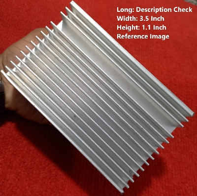 Picture of Long 7 Inch REDOUBLE Side Finned Aluminum Heatsink 7 Inch Aluminium Heatsink Cooling Radiator 7×3.5×1.1 Inch Aluminium Heat Sink Tools Sets Silver Tone Aluminum Heat Sink For Inverter Transistor IC 7 Inch Heatsink