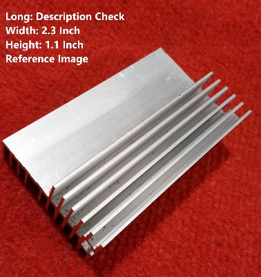 Picture of Long 4 Inch DOUBLE Side Finned Aluminum Heatsink 4 Inch Aluminium Heatsink Cooling Radiator 4×2.3×1.1 Inch Aluminium Heat Sink Tools Sets Silver Tone Aluminum Heat Sink For Inverter Transistor IC 4 Inch Heatsink